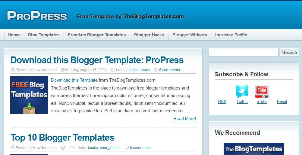 Propress  - Free Blogger Template