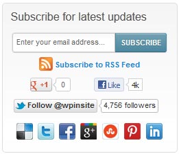 social subscription widget