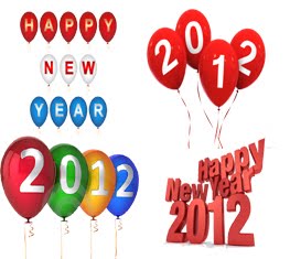 Happy New Year 2012 Ballons Widget