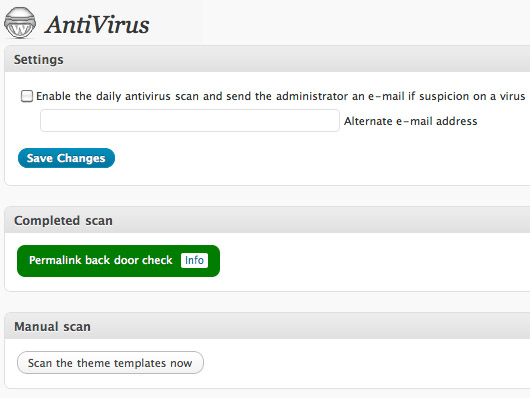 Antiviurs WP plugin