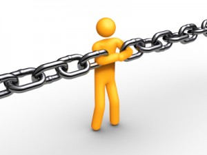 people hold links